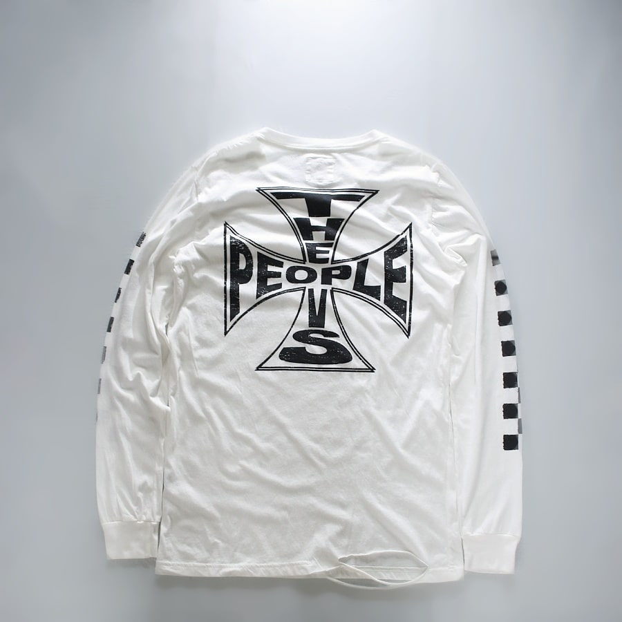 The Poeple Vs Cross Logo L S Tee Wht It By Funny S The Poeple Vs Cross Logo L S Tee Wht It By Funny S