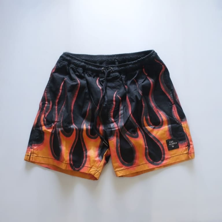 tpvs-flame board shorts