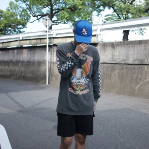 the people vs racer eagle ls tee 着用画像1