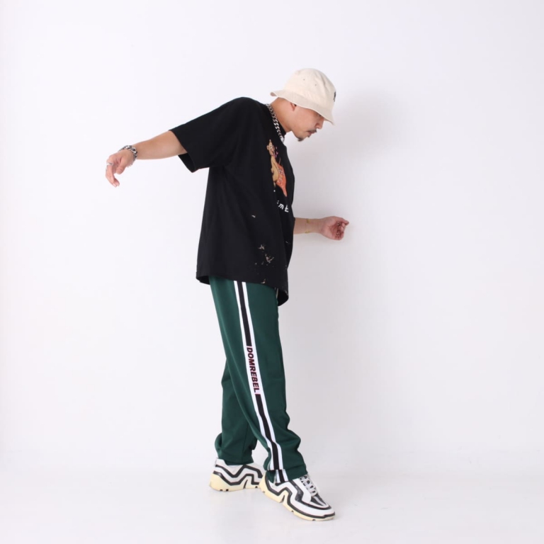 domrebel-track pants-green