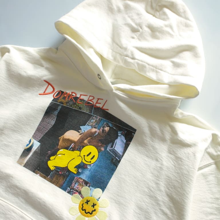 domrebel-booty-pullover hoodie-ivory