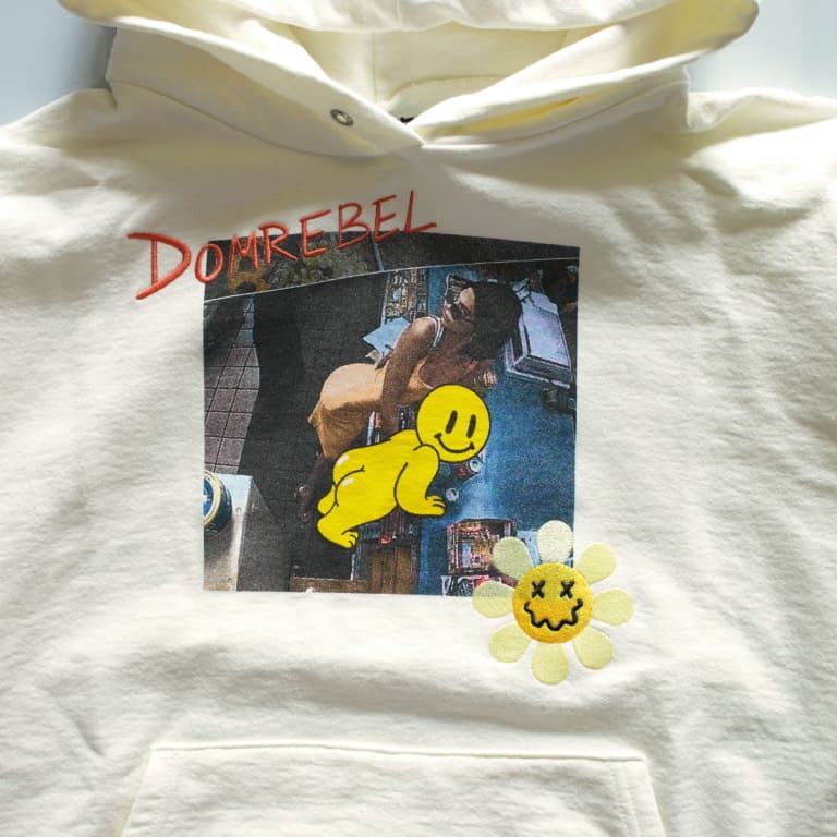 domrebel-booty-pullover hoodie-ivory