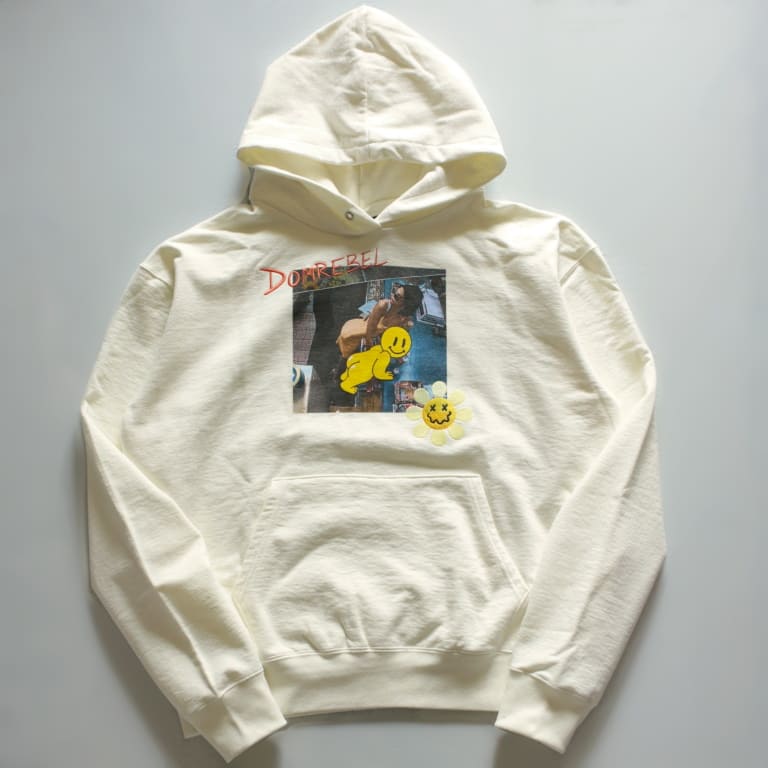 domrebel-booty-pullover hoodie-ivory