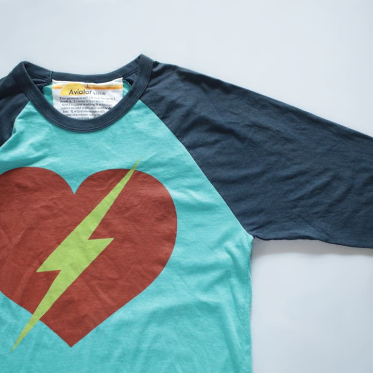 aviator nation-heart bolt tee