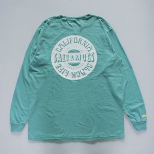 salt&mugs circle l/s tee blue 物撮り画像 1