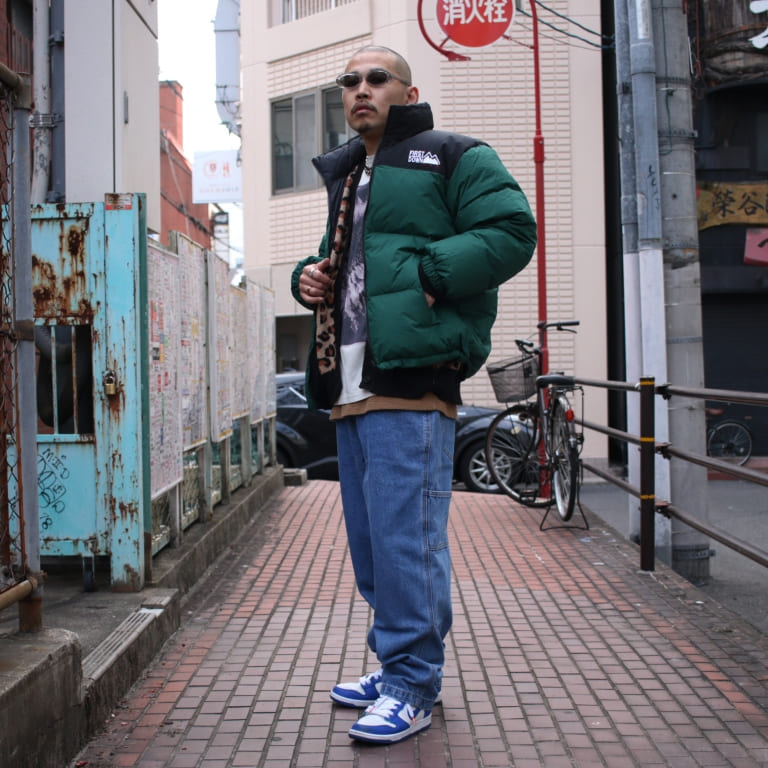 first down bubble down jkt-green