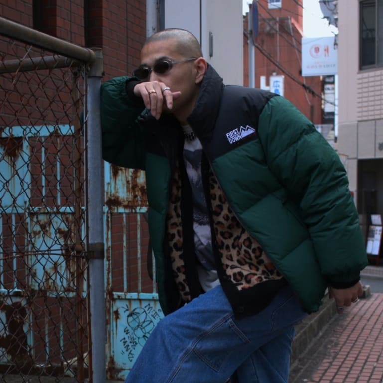 first down bubble down jkt-green
