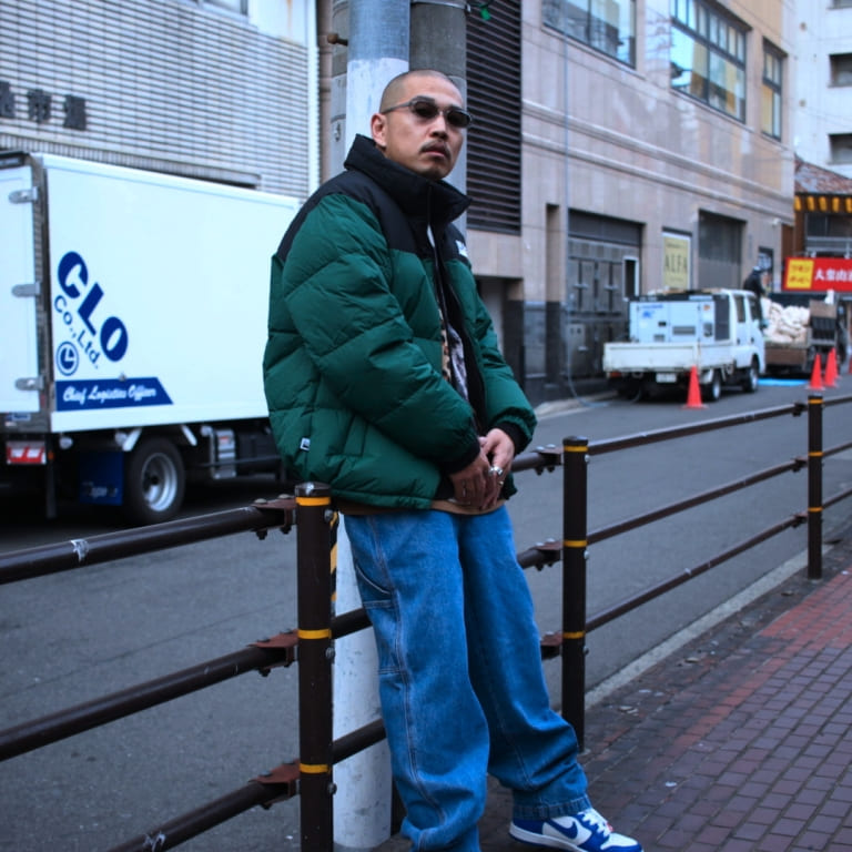 first down bubble down jkt-green