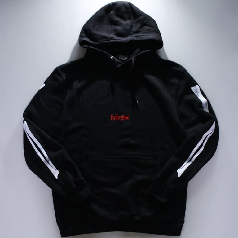 civil regime-bones arm hoodie