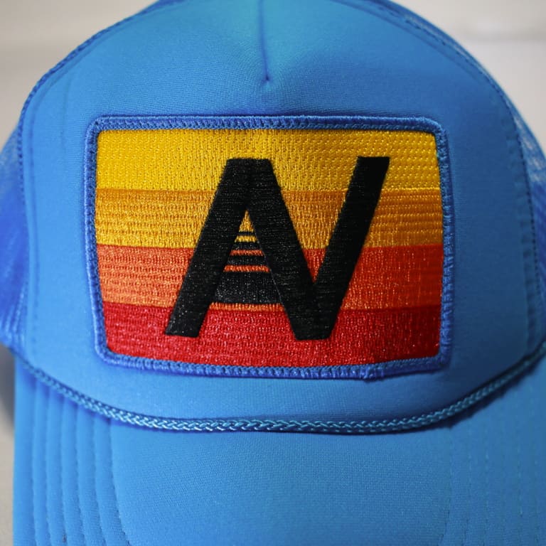 aviator nation-an logo mesh cap-blue