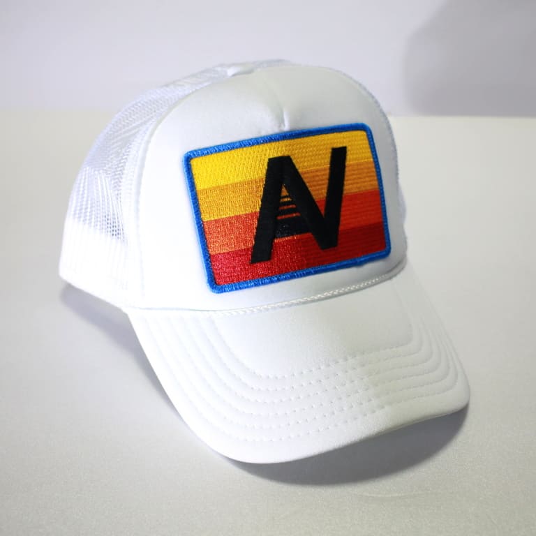 aviator nation-an logo mesh cap-white