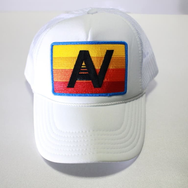 aviator nation-an logo mesh cap-white