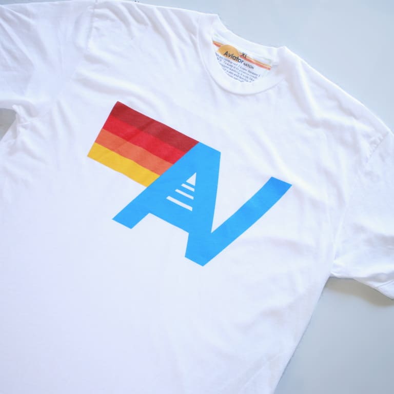 aviator nation-an logo tee-white