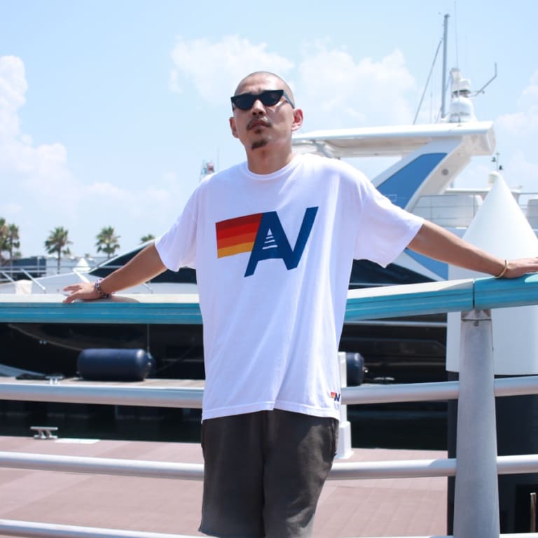 aviator nation-an logo tee-white