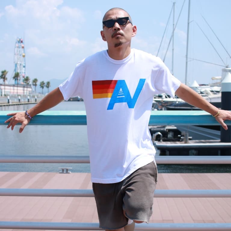 aviator nation-an logo tee-white