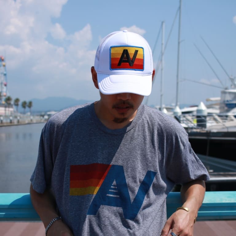 aviator nation-an logo mesh cap-white