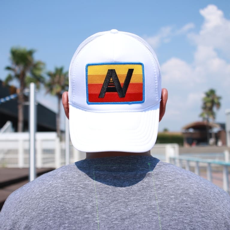 aviator nation-an logo mesh cap-white