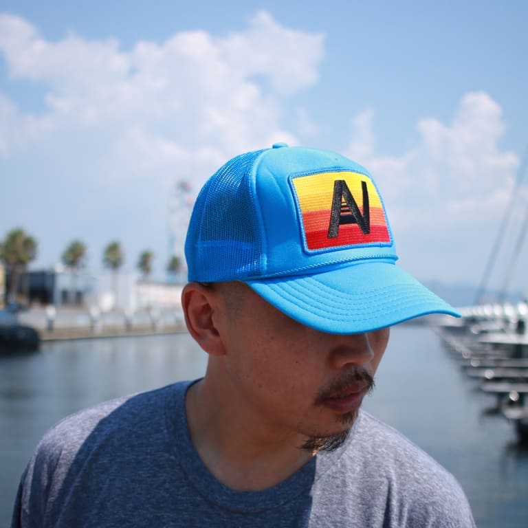 aviator nation-an logo mesh cap-blue