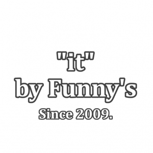 Funny's shop logo 2 grey 768