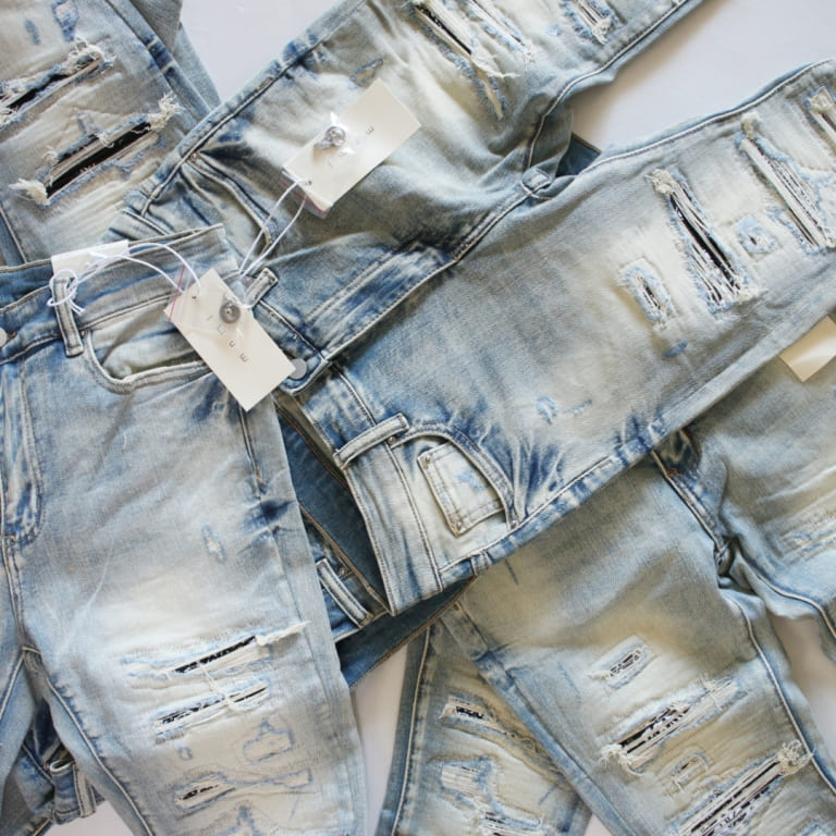 mnml ミニマル ペイズリーストレッチスキニーデニム 30インチ